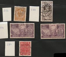 E 455) Polen1928 Ff Mi# 253 O, 288 O, 356 * (Falz) Poln. Legion Pilsudski, 284 - Other & Unclassified