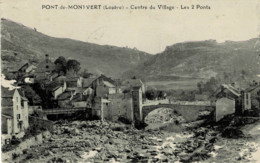 ""48 - Lozère - Le Pont De Montvert - Centre Du Village - Les 2 Ponts - Le Pont De Montvert