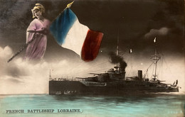 Militaria - Patriotisme - French Battleship LORRAINE - Bateau De Guerre - Patriotique - Guerre War - Patrióticos