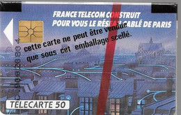 CARTE²-PUBLIC-F109-50U-GEMA-1990-RESEAU  CABLE DE PARIS-Série N° 39504C-NSB-TBE - 1990