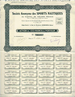 Titre De 1934 - Société Anonyme Des Sports Nautiques - - Sports