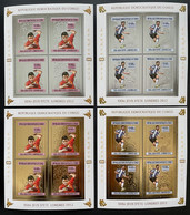 Stamps Minisheets Gold & Silver Football Worldcup Brasil 2014 Congo Perf. - 2014 – Brésil