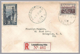 LUXEMBOURG - FSPL T-39 Ville A 1930 Registered Cover - 3F Echternach & 5F Adolphe Bridge! - Covers & Documents