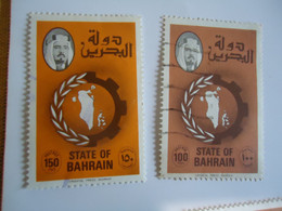 BAHRAIN   USED    STAMPS   2   ANNIVERSARIES - Bahrain (1965-...)