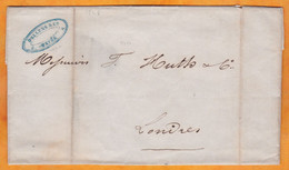 1848 - Enveloppe Et Lettre Pliées De LE HAVRE Vers LONDRES London, Angleterre - Etat De Chargement - 1801-1848: Précurseurs XIX