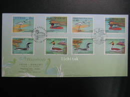 2003 HONG KONG  & Sweden  Waterbird Stamps First Day Cover FDC - FDC