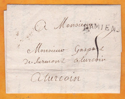 1767 - Marque Postale DAMIENS Sur Lettre Pliée Avec Correspondance Vers TURCOIN TOURCOING, Nord - 1701-1800: Precursori XVIII