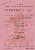 Tessera - P.N.F. Dopolavoro - XVIII - Tessere Associative