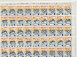 REPUBBLICA:  1967  GIORNATA  DEL  FRANCOBOLLO  -  £. 25  POLICROMO  FGL. 50  -  SASS. 1064 - Hojas Completas