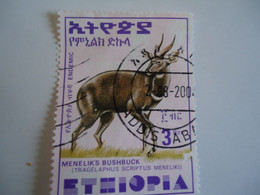 ETHIOPIA  USED STAMPS  ANIMALS POSMARK ADDIS ABEBA - Ethiopie