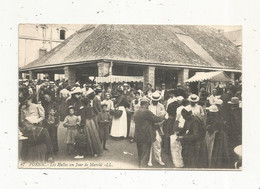 JC, Cp  , Commerce , Les HALLES Un Jour De Marché , Voyagée 1912 - Plazas De Mercados