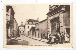 JC, Cp  , 89 , CRAVANT , Rue Principale Et L'école De Filles , Voyagée 1941 - Other & Unclassified