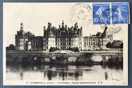 France N°279 (x2) Sur CPA - TAD Perlé BENAIS, Indre Et Loire 1938 - (A304) - 1921-1960: Modern Tijdperk