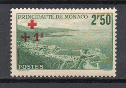 - MONACO N° 210 Neuf * MH - +1 F. Sur 2 F. 50 Vert Croix-Rouge 1940 - Cote 16,00 € - - Ungebraucht