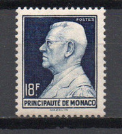 - MONACO N° 306 Neuf ** MNH - 18 F. Bleu Prince Louis II 1948-49 - Cote 13,00 € - - Ungebraucht