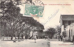 Dakar N° 12 - Le Boulevard National - Vue Générale - Collection Gautron - Affranchi Et Oblitéré Coté Vue - Senegal