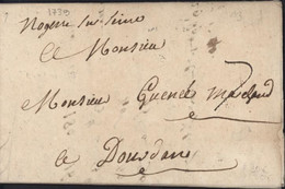 Aube Manuscrit Nogent Sur Seine Lenain N°1 Pour Dourdan Taxe Manuscrite 7 De Nogent 17 DEC 1739 (Lenain 1741/1789) - 1701-1800: Vorläufer XVIII