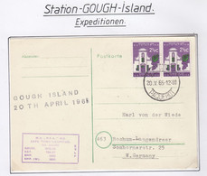 Gough Island 1965 Card Ca Gough Island 20th April 1965 Ca Cape Town 20 V  65 Paquebot (GH200B) - Bases Antarctiques