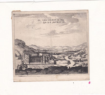 78 - GRAVURE DE 1650 - CHATEAU DE PASSY SUR SEINE PRES DE LA VILLE DE MANTES - Mantes La Ville