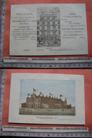 1872 - Ephemera, Litho Card 11cmX16,5cm - Temple Music BOSTON COLISEUM Pianos Organs Orgels FLAHERTY BLOOMFIELD WEBER - Instruments De Musique