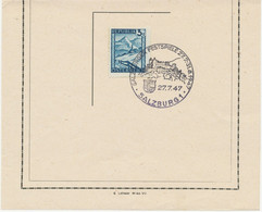 ÖSTERREICH SONDERSTEMPEL 1947 „SALZBURGER FESTSPIELE 27.7-31.8.1947 27.7.47 – SALZBURG 1“ - Reitsport