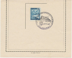 ÖSTERREICH SONDERSTEMPEL 1947 „SALZBURGER FESTSPIELE 27.7-31.8.1947 27.7.47 – SALZBURG 1“ - Horses