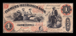 Estados Unidos United States 1 Dollar 1860 Farmers & Mechanics Bank Georgia - Valuta Van De Bondsstaat (1861-1864)