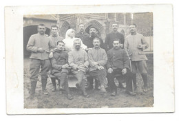 Cpa, Carte Photo, 3eme Et 114eme Régiment, Groupe Militaire, Poilus, Infirmière, Dos Vierge - Personen