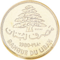 Monnaie, Liban , 25 Piastres, 1980, Paris, ESSAI, FDC, Nickel-Cuivre, KM:E13 - Liban