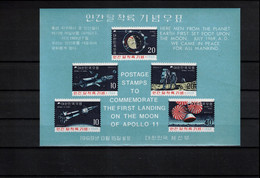 South Korea 1969 Space / Raumfahrt  Apollo 11 First Man On The Moon  Block Postfrisch / MNH - Asien