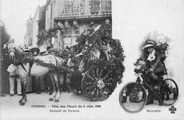 Cognac * La Fête Des Fleurs Du 6 Juin 1909 * Le Bosquet De Verdure * Cavalcade Carnaval * Attelage - Cognac