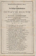 Devotie Devotion Overlijden - Octavie Bouve Echtg. August Carpentier - St-Eloois-Winkel 1823 - Kortrijk 1883 - Avvisi Di Necrologio