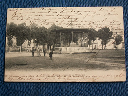 CPA   CORBIE  //  PLACE  DE  LA  REPUBLIQUE -précurseur - 1904 - Cachet Convoyeur - - Corbie