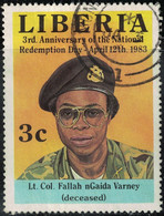 Liberia 1983 Oblitéré Used Lieutenant Colonel Fallah NGaida Varney Y&T LR 962 SU - Liberia