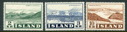 ICELAND 1957 Glaciers  MNH / **.  Michel 316-18 - Unused Stamps