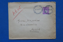 N29 FRANCE  BELLE LETTRE RARE 1946 PAR AVION PARIS POUR ALGER  +  N°711 SEUL+BORD + ARCH.  DERDERIAN++  AFFR. PLAISANT - 1944-45 Arc Of Triomphe