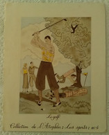 Très Jolie Illustration Art Deco " Le Golf " Collection De L'Atophan Les Sports N°4 Illustrateur Laurent - Andere & Zonder Classificatie