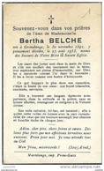 GRUMELANGE ..-- Mademoiselle Bertha  BELCHE . Née En 1891 , Décédée En 1953 . - Martelange