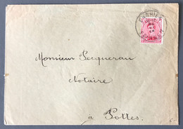 Belgique COB N°138 Sur Enveloppe, Cachet De Fortune 1919 ENGHIEN - (A1646) - Fortune Cancels (1919)