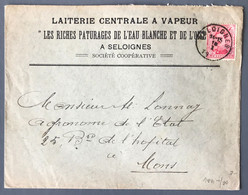 Belgique COB N°138 Sur Enveloppe, Cachet De Fortune 1919 SELOIGNES - (A1648) - Noodstempels (1919)