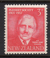 New Zealand 1957 50th Anniversary Of Plunket Society, Hinged Mint, SG 760 (A) - Nuevos