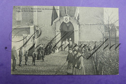 Bois Seigneur Isaac  Cérémonie De La Benediction  Abbé Eglise Et Procession . L'Aret Du Tram Café 1911- 2 X Cp - Eigenbrakel
