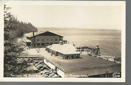 59078 ) USA Pavillion Boathouse Point Defiance Park  Tacoma Wa Real Photo Post Card RPPC Undivided Back - Tacoma