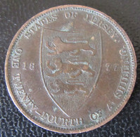 Jersey - Monnaie 1/24 Shilling Victoria 1877 - Jersey
