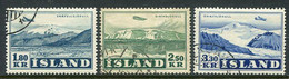 ICELAND 1952 Aircraft Over Glaciers  Used.  Michel 278-80 - Gebraucht