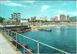 Pesaro (Marche) Spiaggia E Alberghi Visti Dal Molo, Panoramic View From The Wharf, Vue Panoramique Du Quai - Pesaro