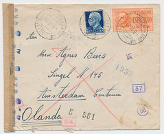 Censored Cover Italy - Amsterdam The Netherlands 1942 - WWII - Other & Unclassified