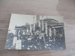 Carte Photo 62 Pas De Calais Auchel Procession Fête Religieuse Beau Plan Très Animé - Otros & Sin Clasificación