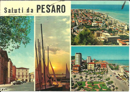 Pesaro (Marche) Vedute: Teatro Rossini, Tramonto, Panorama, Alberghi - Pesaro