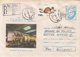 W1952- BUCHAREST TURBOMECANICA FACTORY, ENGINE, INDUSTRY, REGISTERED COVER STATIONERY, FINE STAMPS, 1995, ROMANIA - Usines & Industries